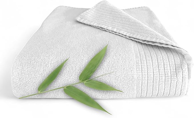 BedVoyage Luxury Bath Towel - Ultra Soft Plush Bathroom Towel - Highly Absorbent Viscose from Bamboo Bath Towels Ultra Soft - Spa Towels for Body - Cloud