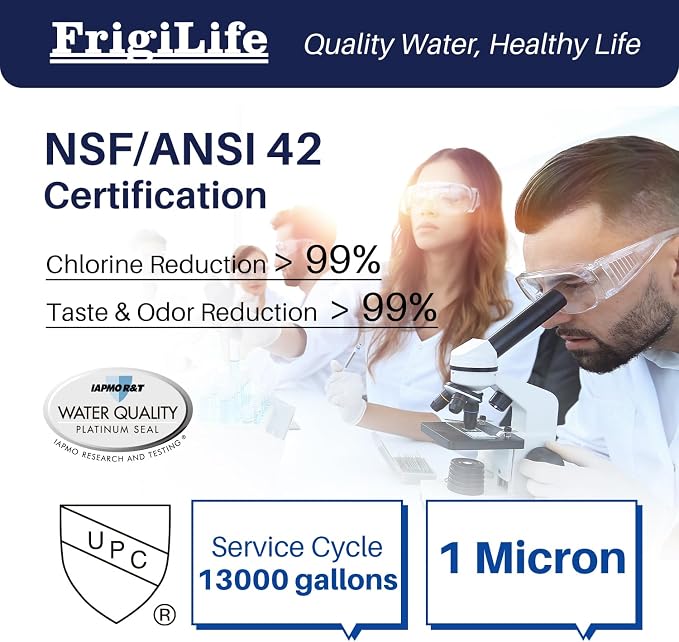 1 Micron 10" x 2.5" Whole House CTO Carbon Sedimen Water Filter Compatible