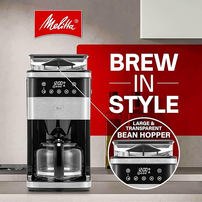 Melitta® Aroma Fresh™ Plus 10-Cup Coffee Maker with Built in Burr Grinder