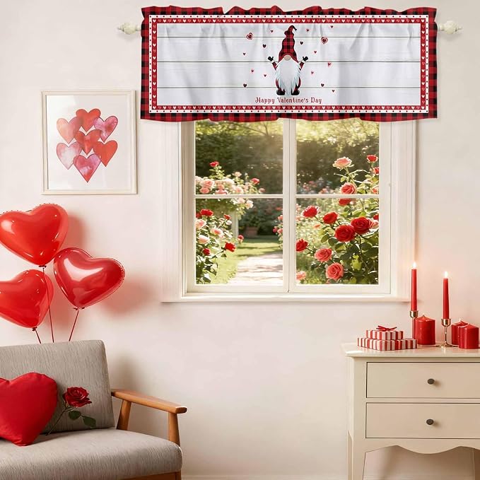 Valentine's Day Valance Curtains