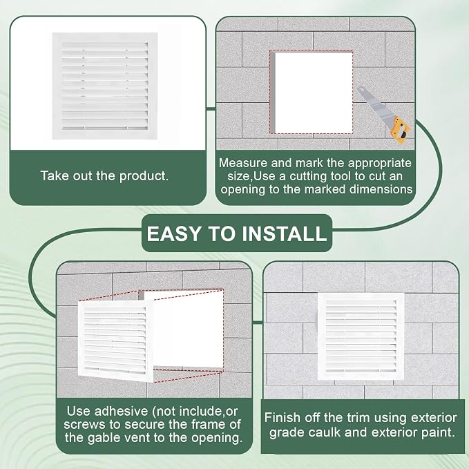 14"x20" Aluminum Gable Vent, Filter Screen