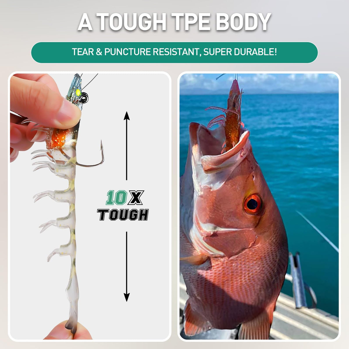 TRUSCEND Duramax TPE Soft Fishing Lures with BKK Hooks, Easy Catch Curly & T-Tail for Trembly Sinking & Vibrating Swim, UV or Glow Effect for All Conditions, Pre-rigged Swimbait for Bass Trout Crappie