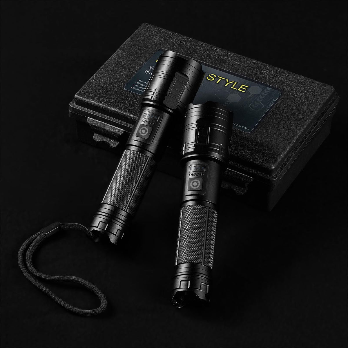 TIMSUMR Rechargeable Flashlights 90,000 High Lumen, 2 Pack LED Flashlight