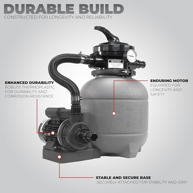 XtremepowerUS 12" Sand Filter for Above-Ground Swimming Pools Max 2, 400GPH