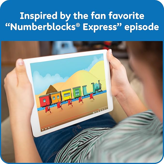 hand2mind Numberblocks Express Train MathLink Cubes Activity Set, Preschool Learning Activities, Train Toy, Counting Blocks, Number Toys, Kids Educational Toys, Math Manipulatives for Preschoolers