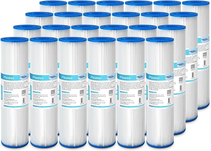 Membrane Solutions 20 Micron Pleated Polyester Sediment Water Filter 10"x2.5"