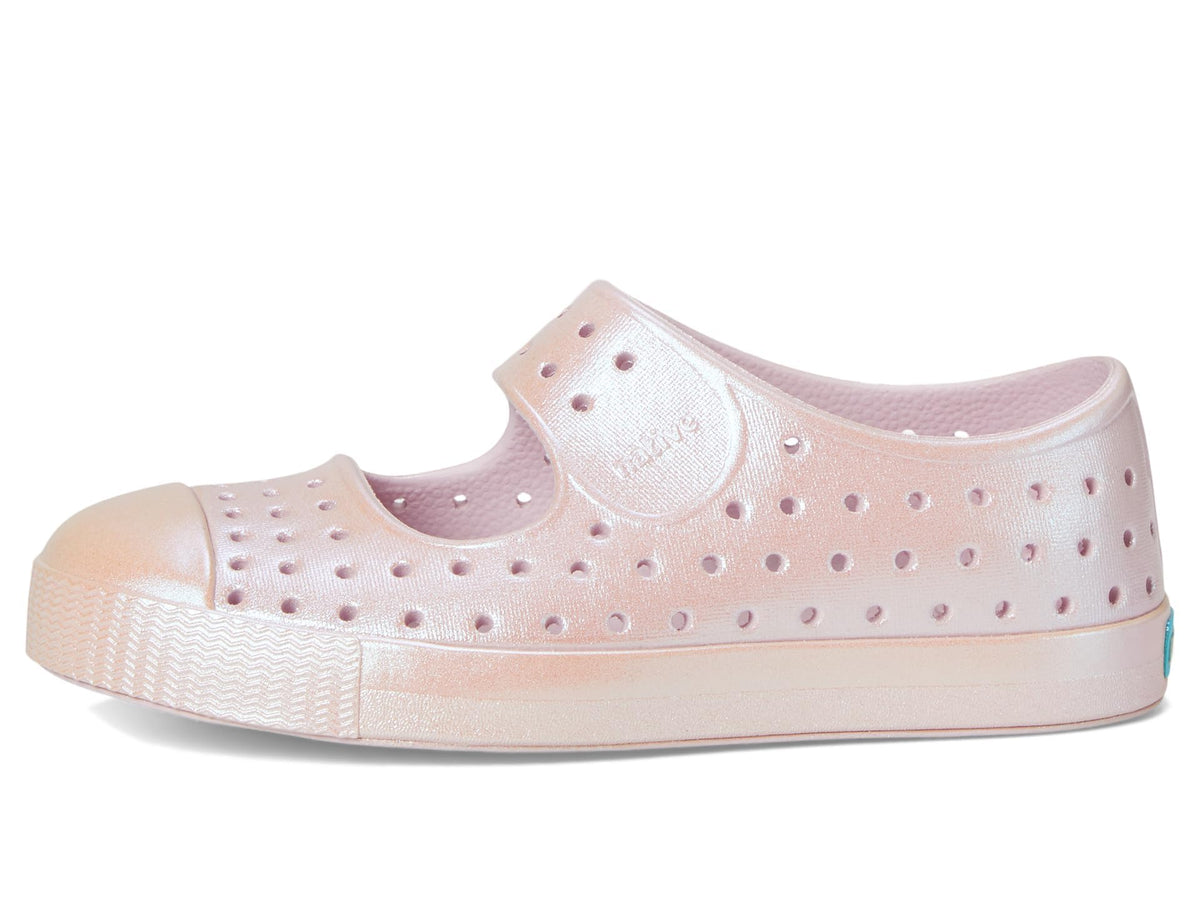 Native Shoes Kids Unisex Jefferson Juniper (Toddler), Barely Pink/Barely Pink/All Over Shine, 7 Toddler M
