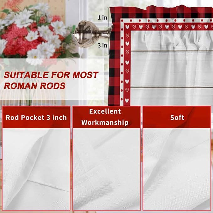 Valentine's Day Valance Curtains