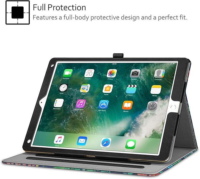 Fintie Multi-Angle Case, 2017/2015 iPad Pro 12.9 inch (Old Model) 1st & 2nd Gen Case - [Corner Protection] Folio Stand Cover with Pencil Holder & Pocket, Auto Wake/Sleep, Jungle Night