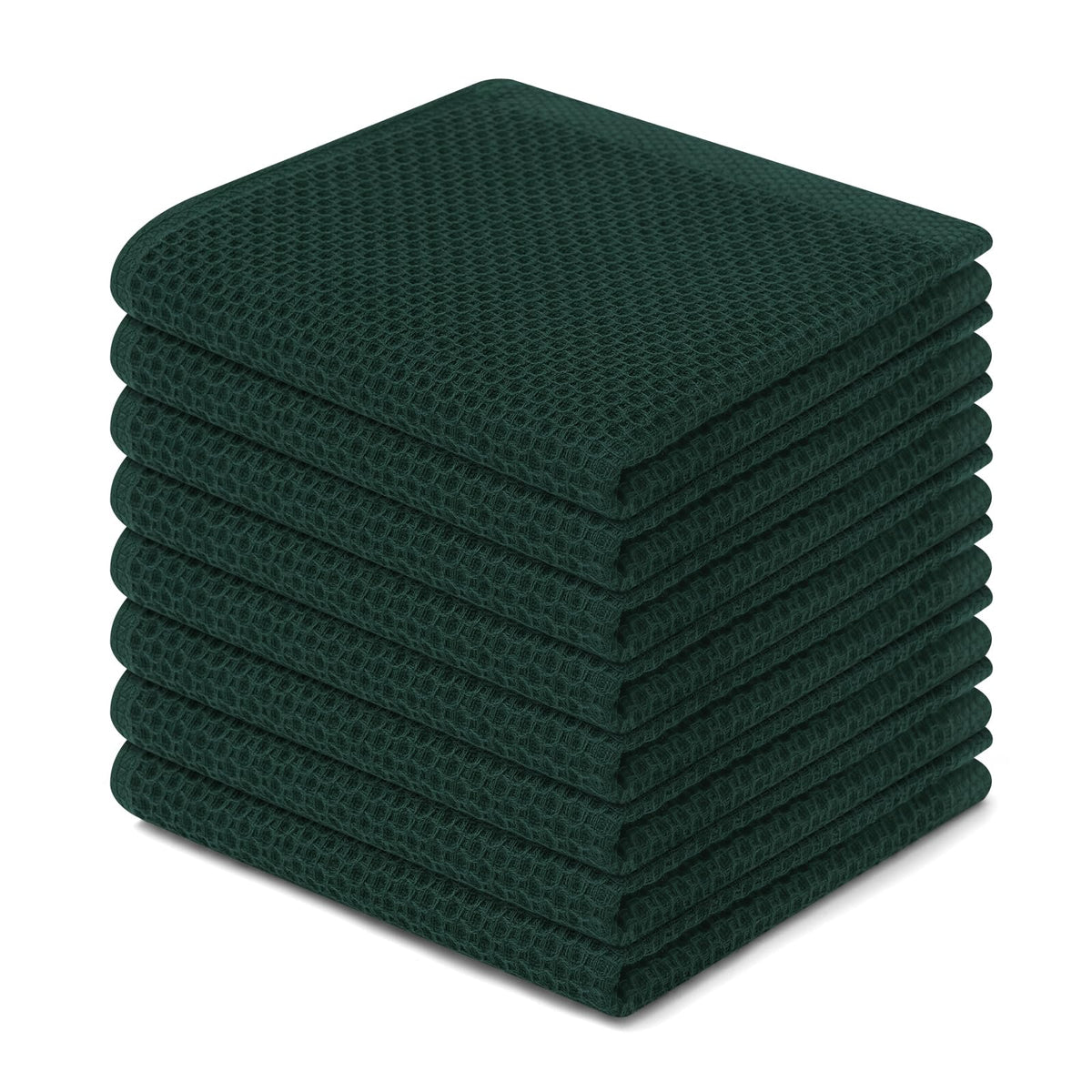 Homaxy 100% Cotton Waffle Weave Kitchen Dish Cloths, Ultra Soft Absorbent Quick Drying Dish Towels, 12 x 12 Inches — 12 x 12 - 12 Pack — 12 X 12 - 8 Pack