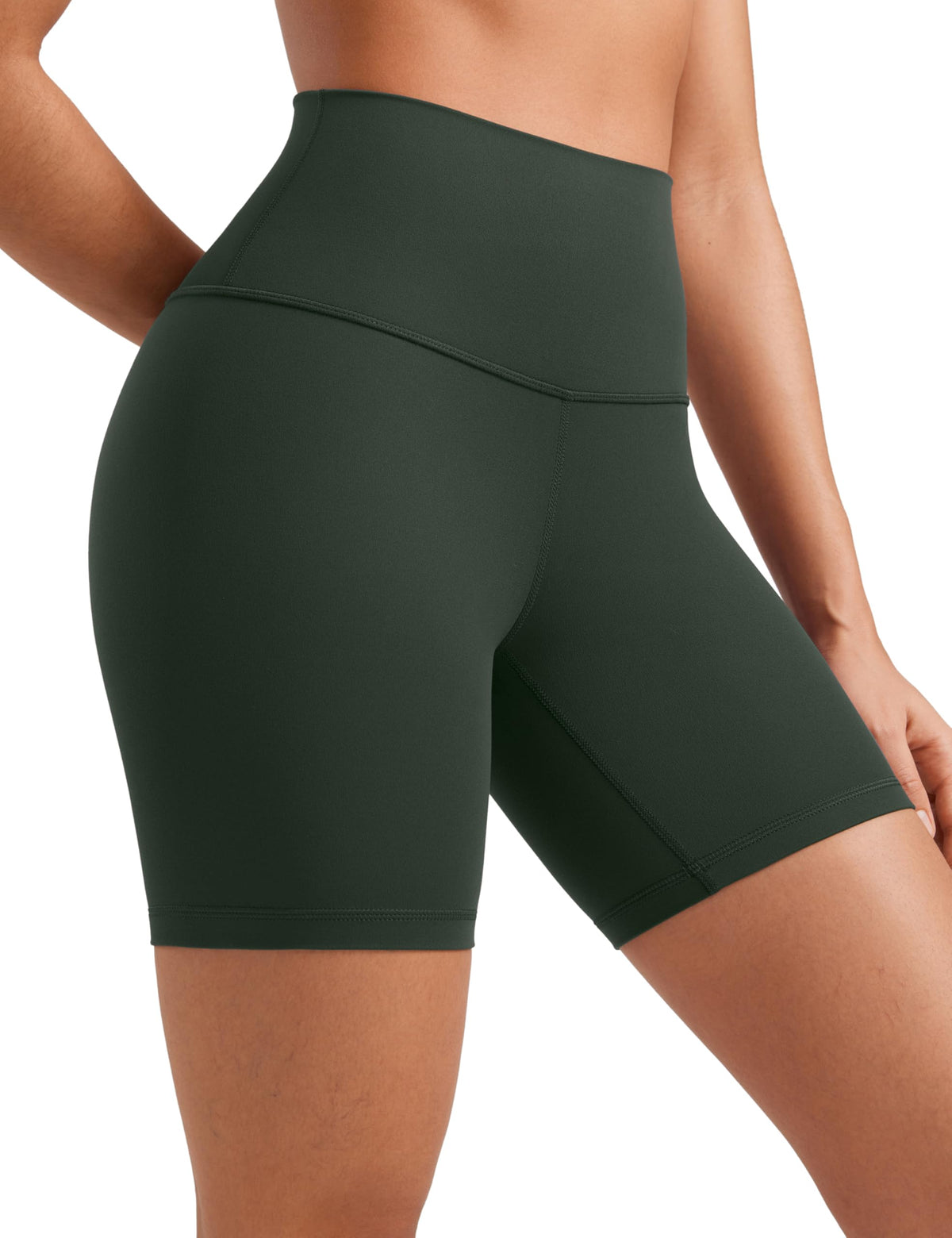 CRZ YOGA Butterluxe Biker Shorts 6" Legend Green Small