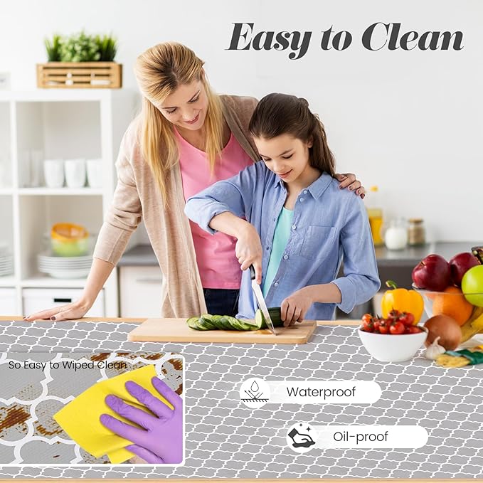 Drawer Shelf Liner for Kitchen Cabinets, Non Adhesive Slip Resistant Shelf Paper Easy to Clean, Strong Grip Thickened Waterproof Washable Mats for Pantry Shelves, Cupboard, Dresser, 24 in x 30 FT