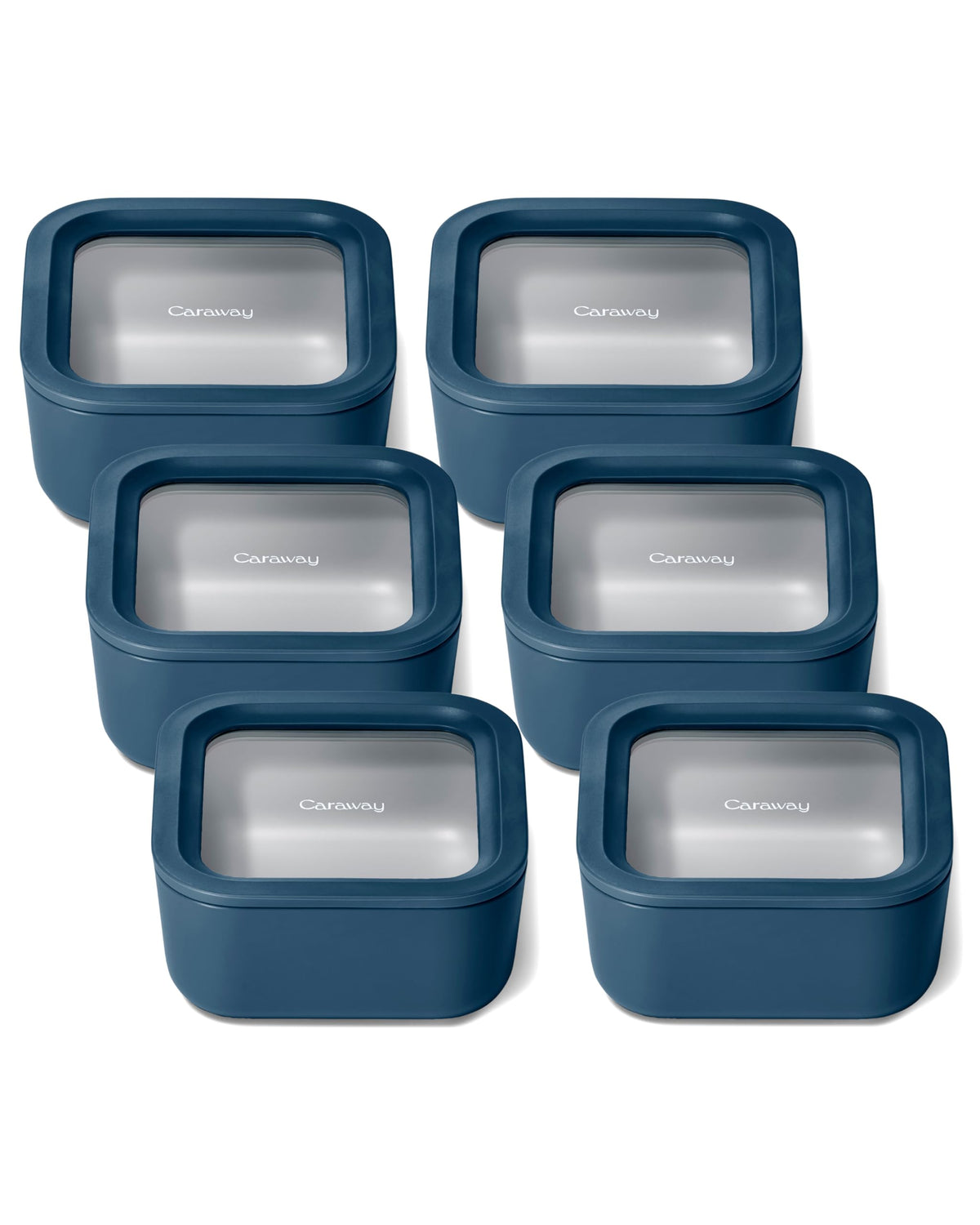 Caraway 6-Piece Glass Food Storage Container Set