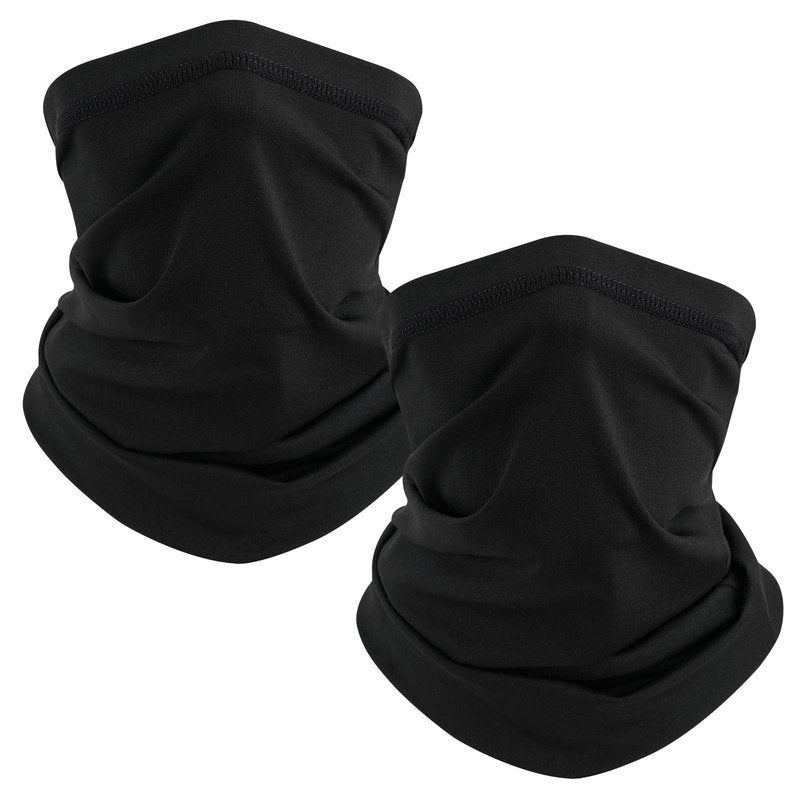 TICONN Neck Gaiter Face Cover Scarf, Neck Warmer Breathable Sun & Wind-proof for Skiing Fishing Hiking Cycling (Quick Dry, Black)