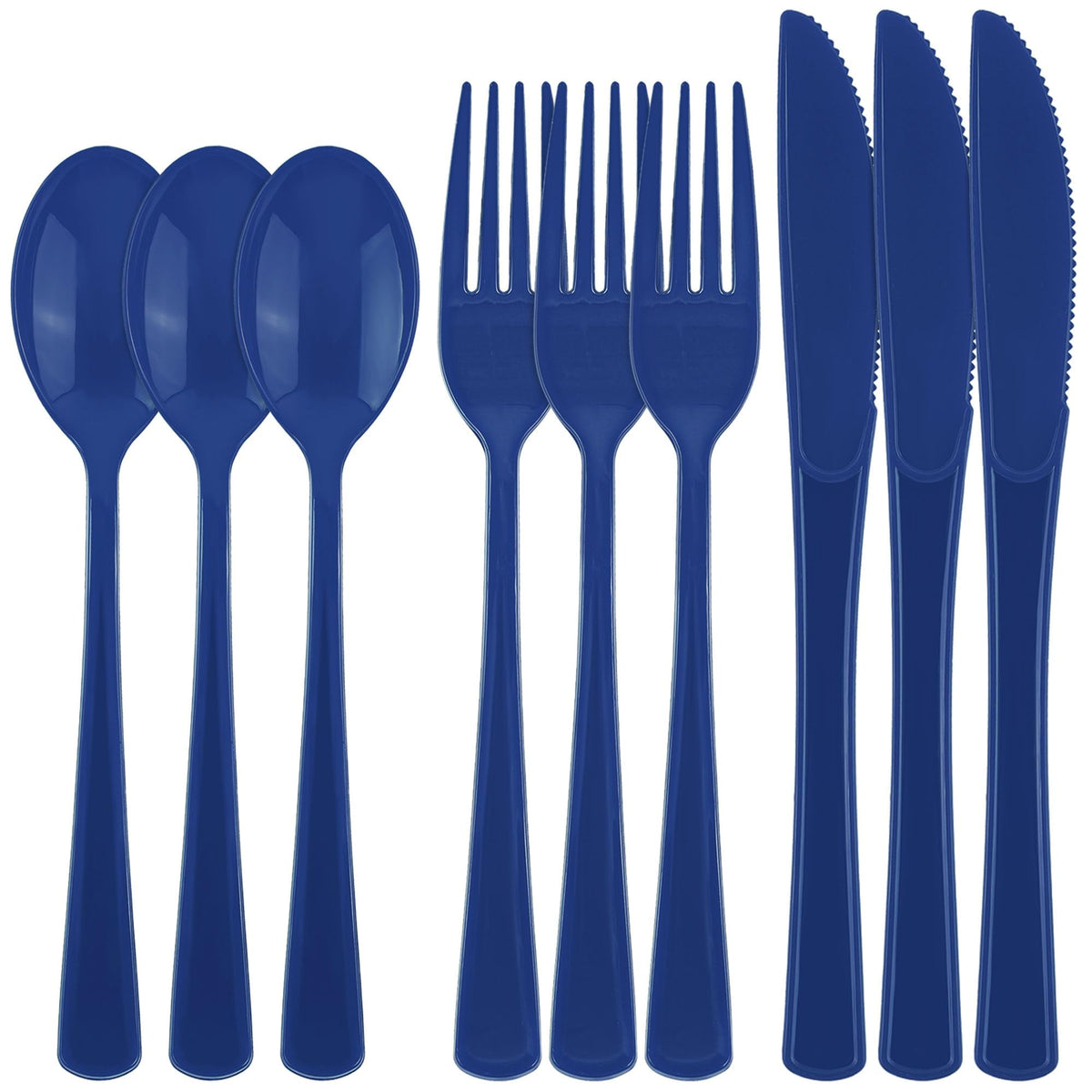 Kochorie 300 Pieces Light Pink Plastic Silverware with Spoons Forks Knives