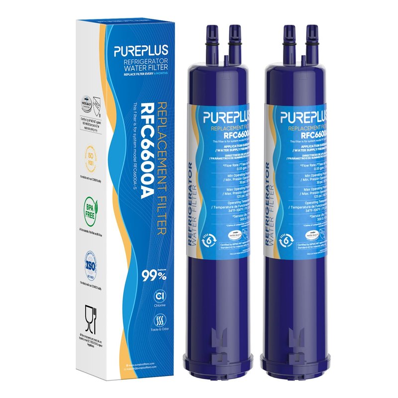 PUREPLUS Compatible with 4396841, 4396710, Everydrop® Filter 3, EDR3RXD1, 46-9083, 46-9030, 9030, 9083, Refrigerator Water Filter, 2Pack