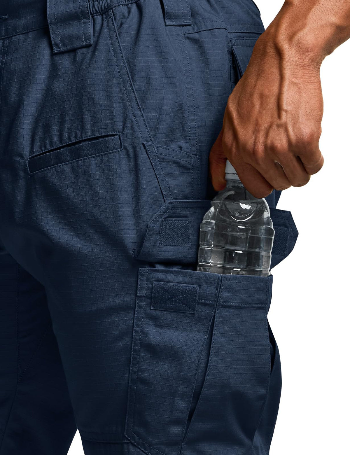 CQR Men's Tactical Pants, Water Resistant Ripstop Cargo Pants, Lightweight EDC Work Hiking Pants, Outdoor Apparel, Raider Midnight Blue, 32W x 30L
