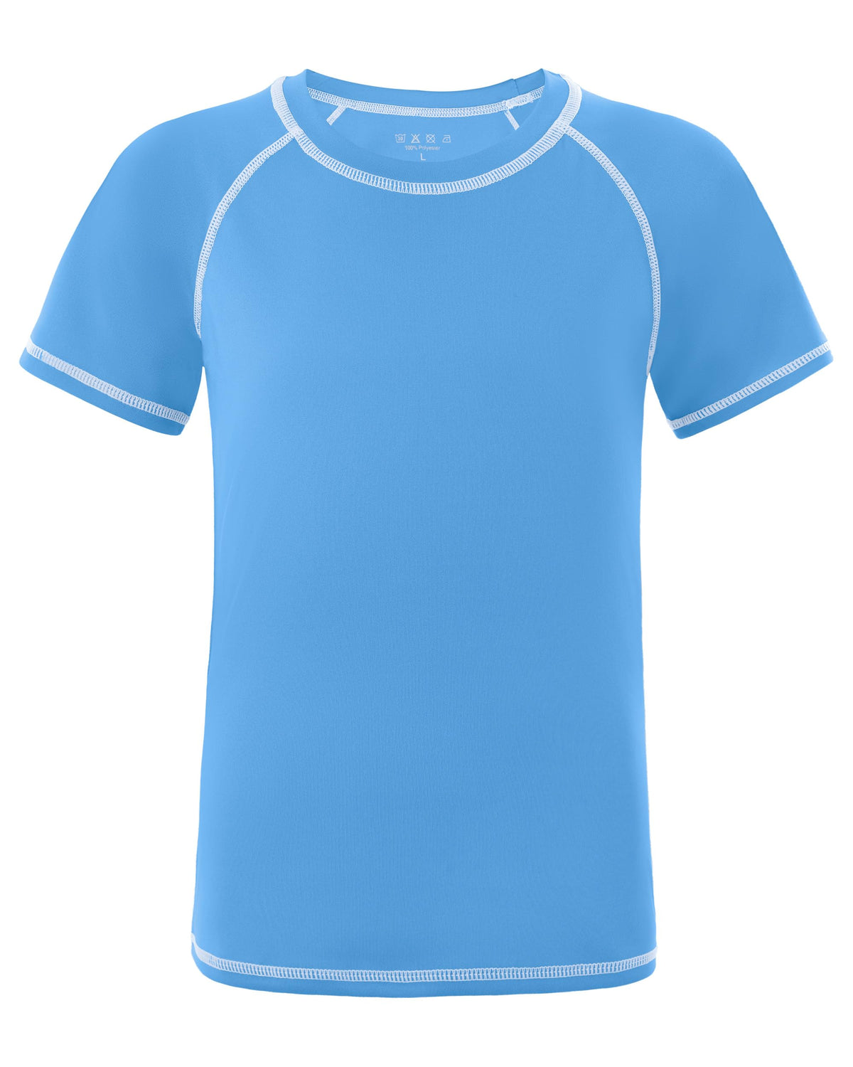 Roadbox Boys Rash Guard Short Sleeve Swim Shirt, UPF 50+ UV Water Shirts for Kids, Surf Fishing Sun Protection Rashguard