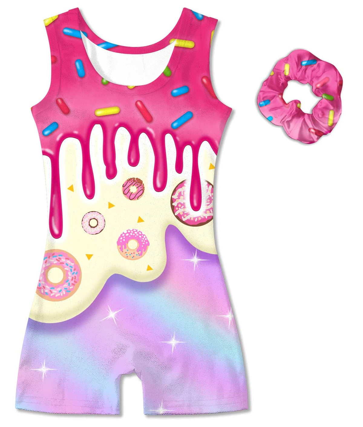 Vogseek 11-12Y Girls Gymnastics Leotards Melted Ice Cream Ballet Dacnewear