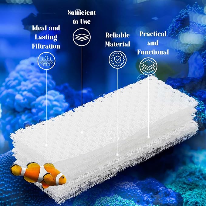 Maxcheck 10 Pcs Biological Filter Screens Bio-Screen Pad Filter Pad
