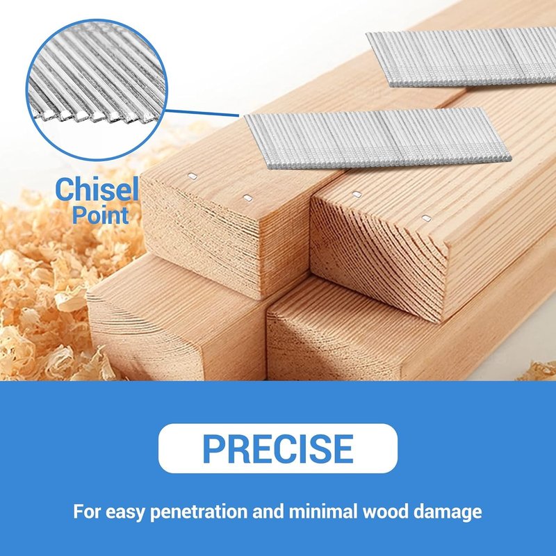 meite 16 Gauge 20 Degree Angled Finish Nails 1-1/4 Inch Leg Galvanized No-rust Finishing Nails for Finish Nailer Gun - Cabinet Crown Baseboard 10,000PCS