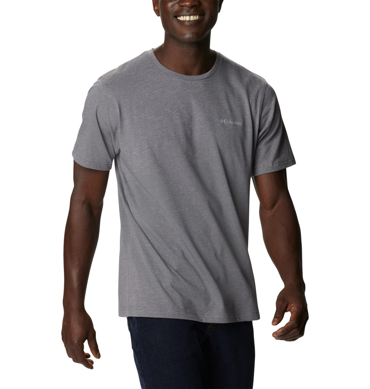 Columbia Mens Thistletown Hills Short Sleeve T-Shirt, City Grey Heather, X-Large Tall