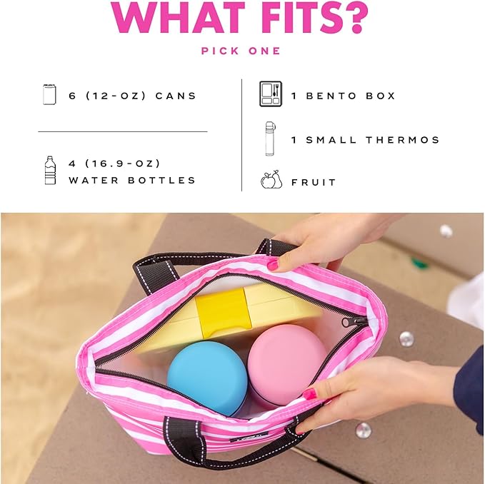 SCOUT Nooner Insulated Lunch Box for Women with 6 Can Capacity - Lightweight Work Lunch Bag for Teachers and Nurses - Soft Cooler for Beach Travel and Picnic
