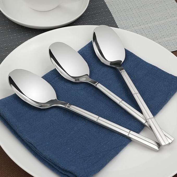 Lesbin Stainless Steel Dinner Spoons, 12-Piece Table Spoon Set
