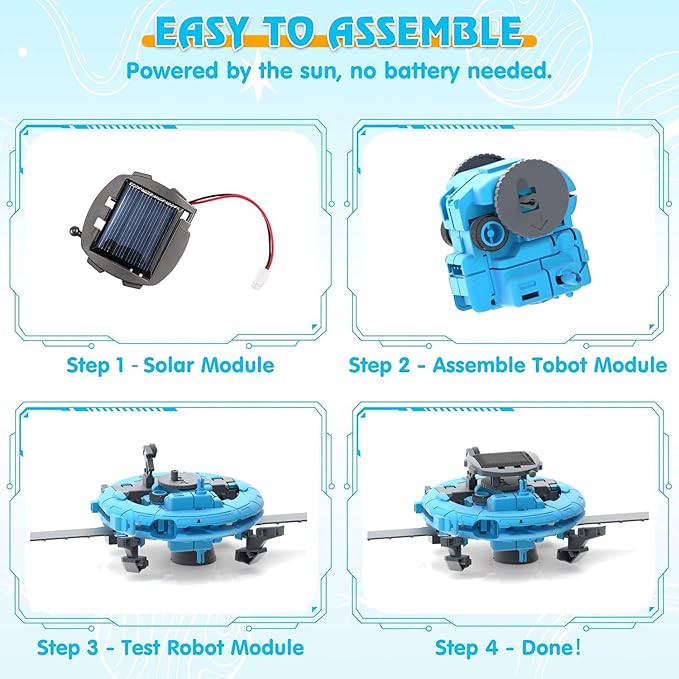 STEM Projects for Kids Ages 8-12, Science Kits, Solar Space Toys Gifts for 8-14 Year Old Teen Boys Girls, 120Pcs Building Experiments Robots for Teenage Ages 9 10 11 12.