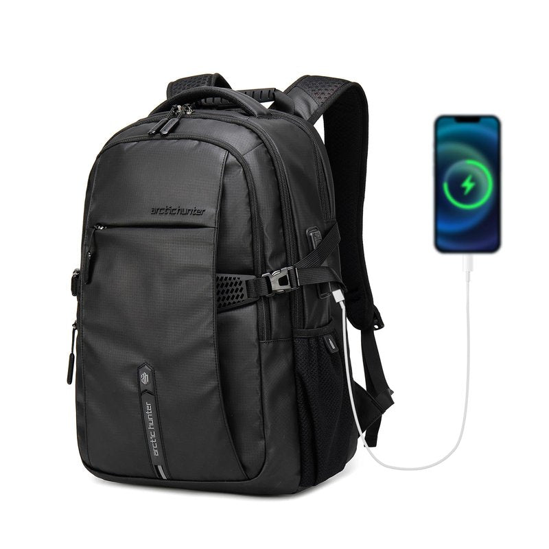 ARCTIC HUNTER AH Business Laptop Backpack for Men Work Commuting, 30L Large Travel Carry On Backpack Flight Approved for Airplane, Professional Adult College Backpacks Casual Daypack, Black