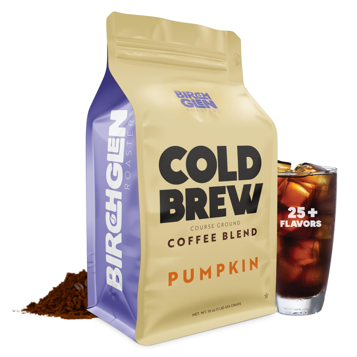 Birch Glen Roasters Cold Brew Coffee | Flavored Coarse Ground Coffee | Medium Roast | Artisanal Roasting | 100% Arabica |1 LB Bag | German Chocolate Cake