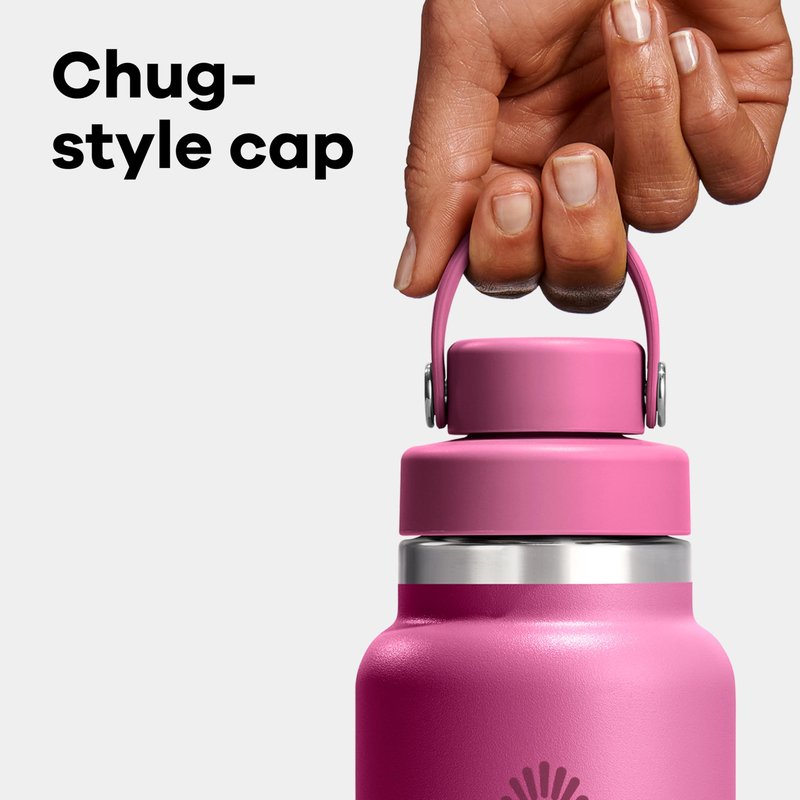 Hydro Flask Water Bottle - Insulated Stainless Steel - Wide Mouth Flex Chug Lid, Non Spill, Leakproof in 40 Oz Cascade Blue