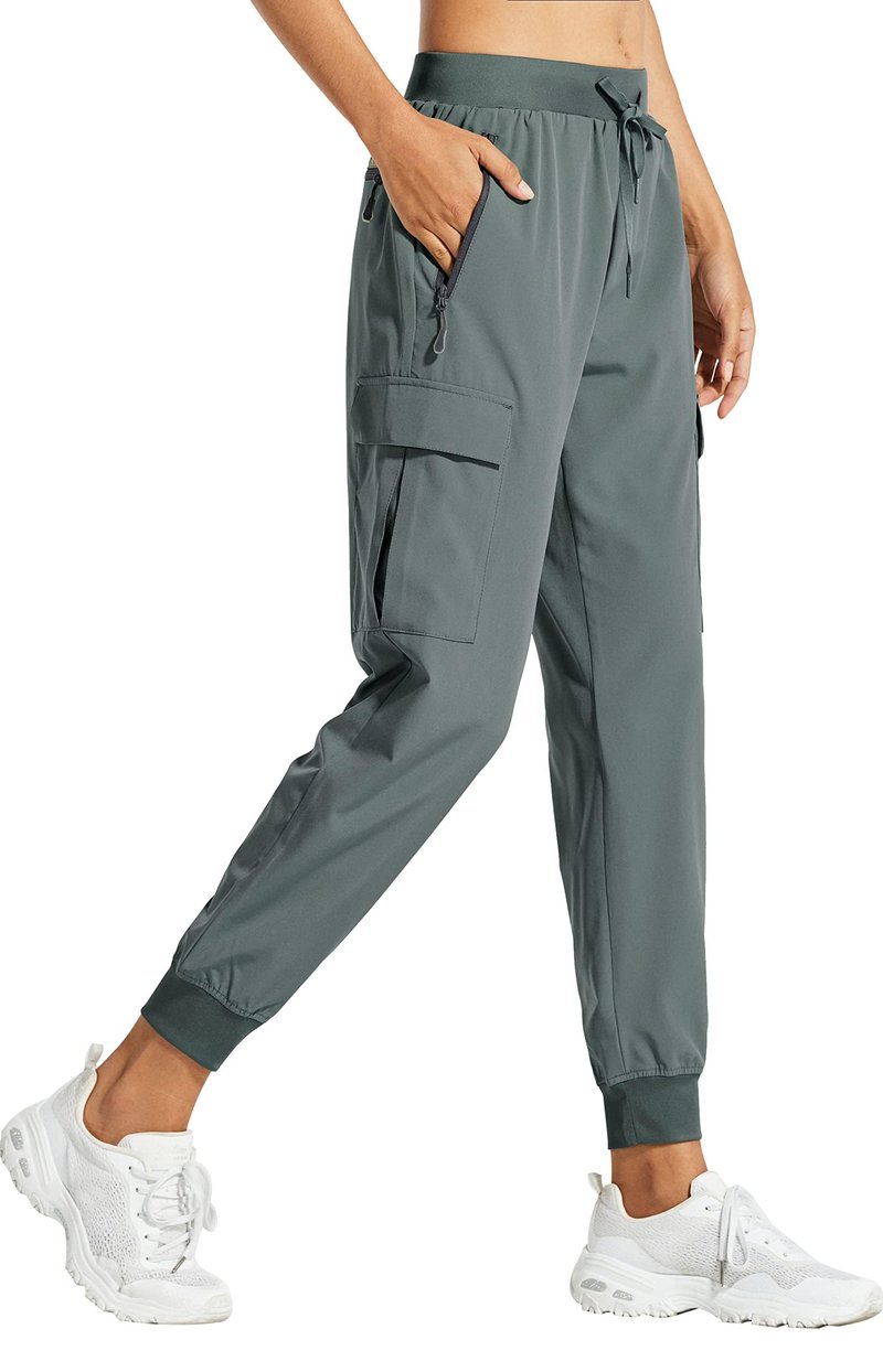 Libin Women's Cargo Joggers Lightweight Quick Dry Hiking Pants Athletic Lounge Casual Travel, Metropolis Gray M