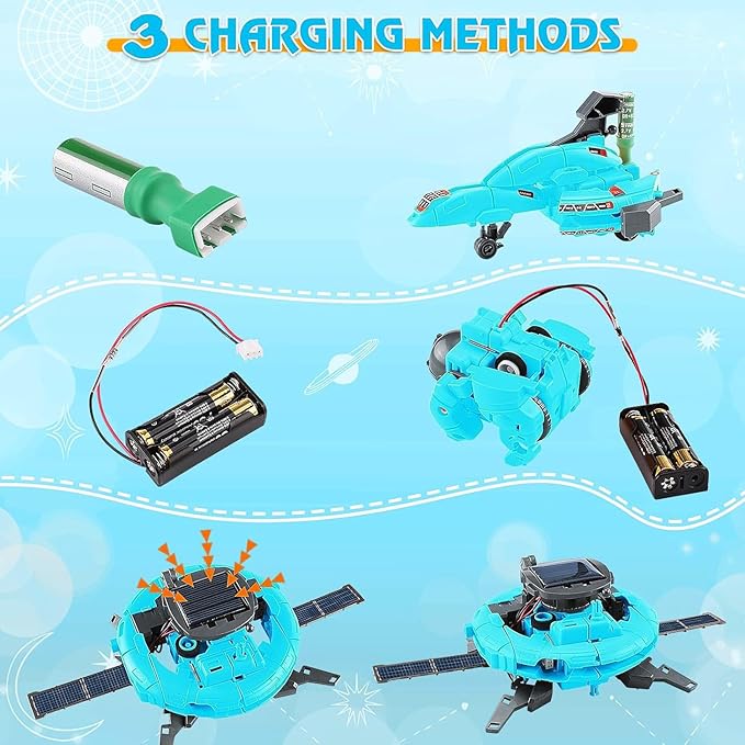 STEM Projects for Kids Ages 8-12, Science Kits, Solar Space Toys Gifts for 8-14 Year Old Teen Boys Girls, 120Pcs Building Experiments Robots for Teenage Ages 9 10 11 12.