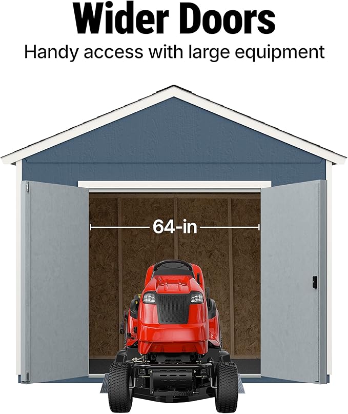 Handy Home Products Rookwood 10x10 Do-It-Yourself Wooden Storage Shed with Floor Kit- Does not Include Paint or Roofing Shingles