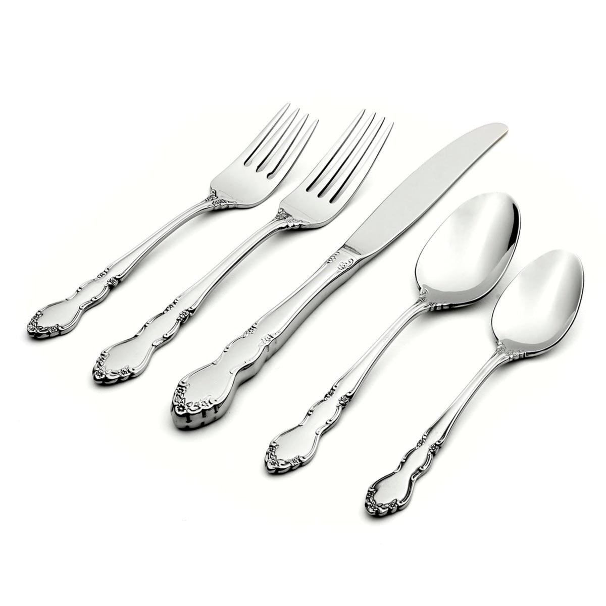 Oneida Dover Fine Flatware Salad Forks, Set of 4, 18/10 Stainless Steel, Silverware Set, Dishwasher Safe