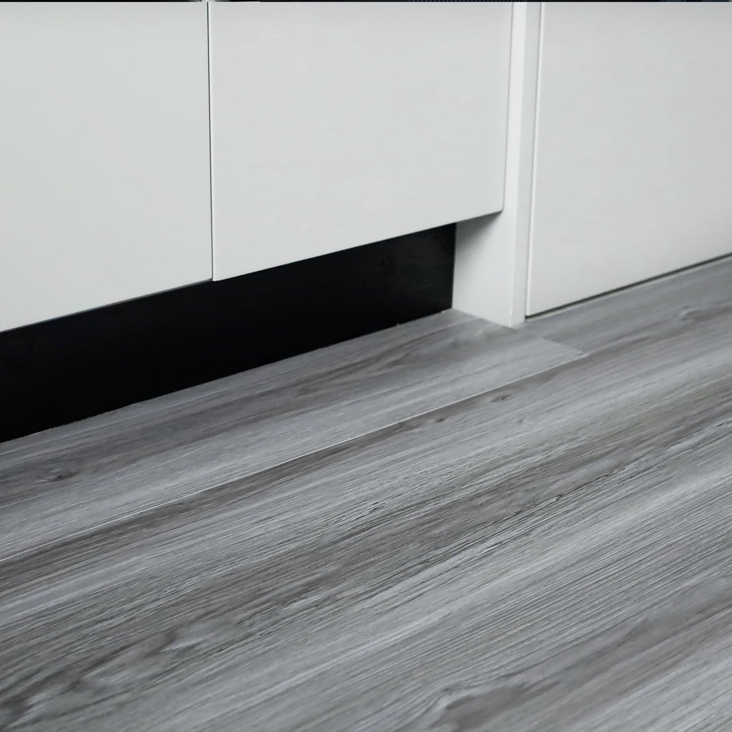 auxua Wood Grain Peel and Stick Floor Tiles – 11.8” Width, Full Roll Length of 118" – Versatile Design for Any Space, Grey Self Adhesive Vinyl Flooring, Waterproof and Non-Slip Features