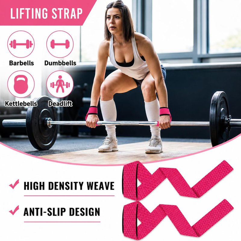 Barbell Pad Set, 10 Pcs Barbell Squat Pad for Hip Thrusts, Lunges, Leg Day with 2 Gym Ankle Straps, 3 Hip Resistance Bands, 2 Lifting Strap, Barbell Pad and Carry Bag