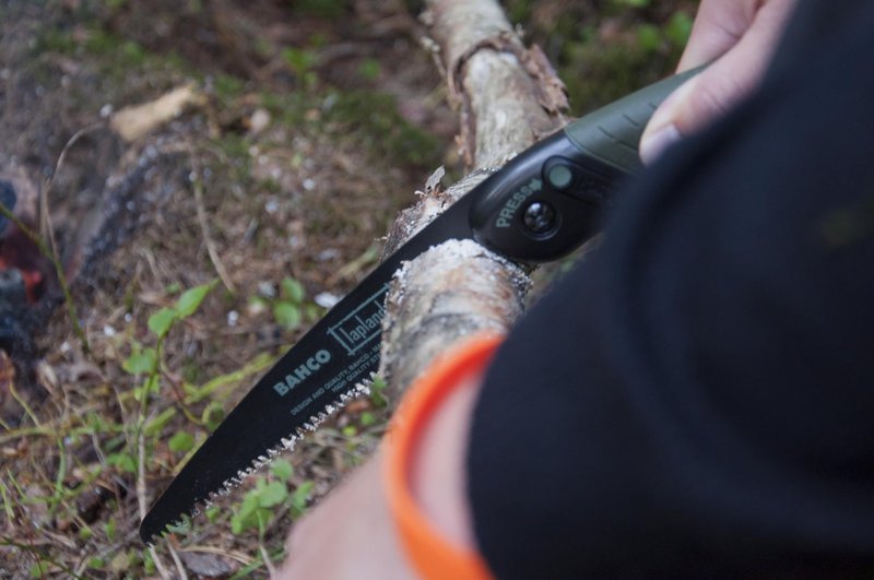 Bahco BAH396LAP 7-1/2" Laplander Folding Saw for Trail Maintenance, Wood Processing, and Survival Use, Rust-Protected Blade, Secure Lock, Ergonomic Grip, Ideal Bushcraft and Camping Tool