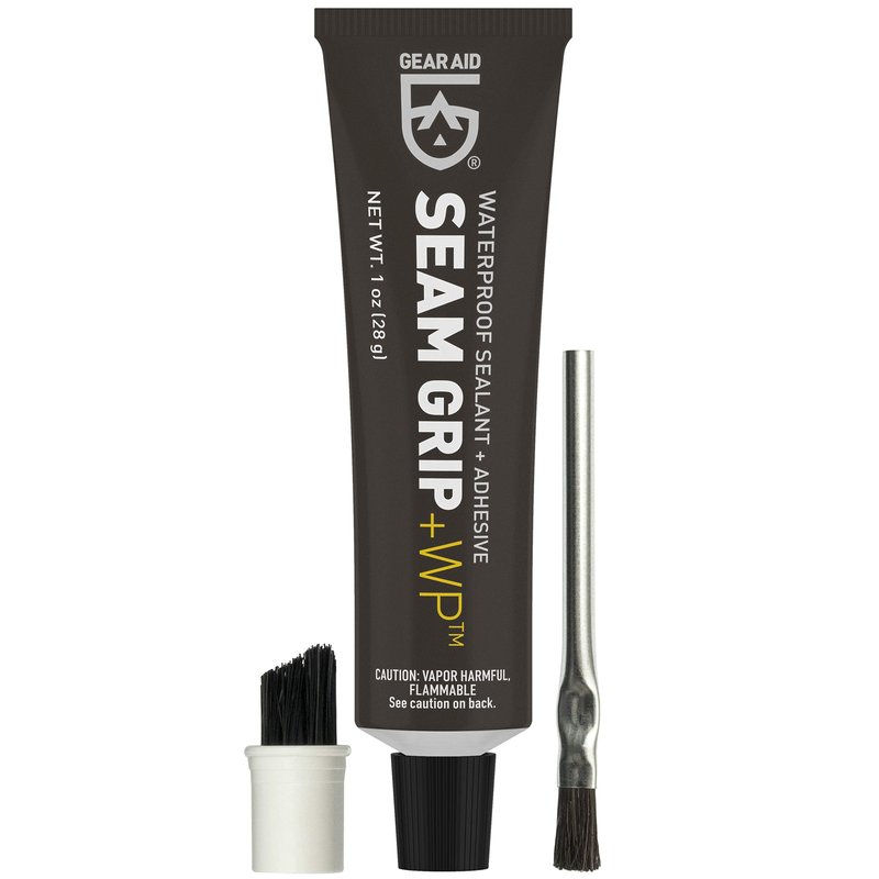 GEAR AID Seam Grip FC Fast Cure Sealant for Nylon and Polyester Tents, Tarps, Awnings, Clear, 2 oz Seam Grip WP Waterproof Sealant and Adhesive for Tents and Outdoor Fabric, Clear, 1 oz