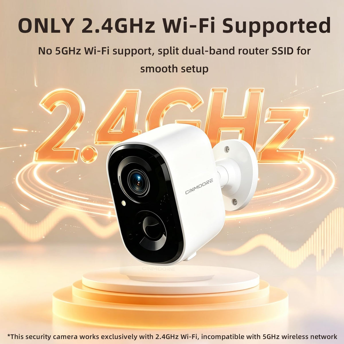 CINMOORE 2.5K Wireless Home Security Cameras 2-Pack, Outdoor WiFi Non-Subscription AI Person Detection, 4MP Color Night Vision, Full Duplex 2-Way Audio, IP66 Waterproof Battery Powered, U.S. AWS Cloud
