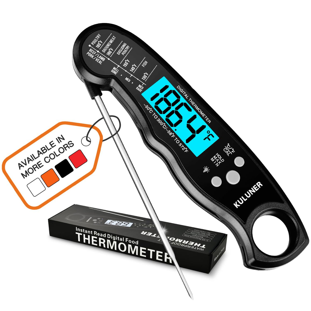 KULUNER Digital Instant Read Meat Thermometer for Cooking, Food,Grill