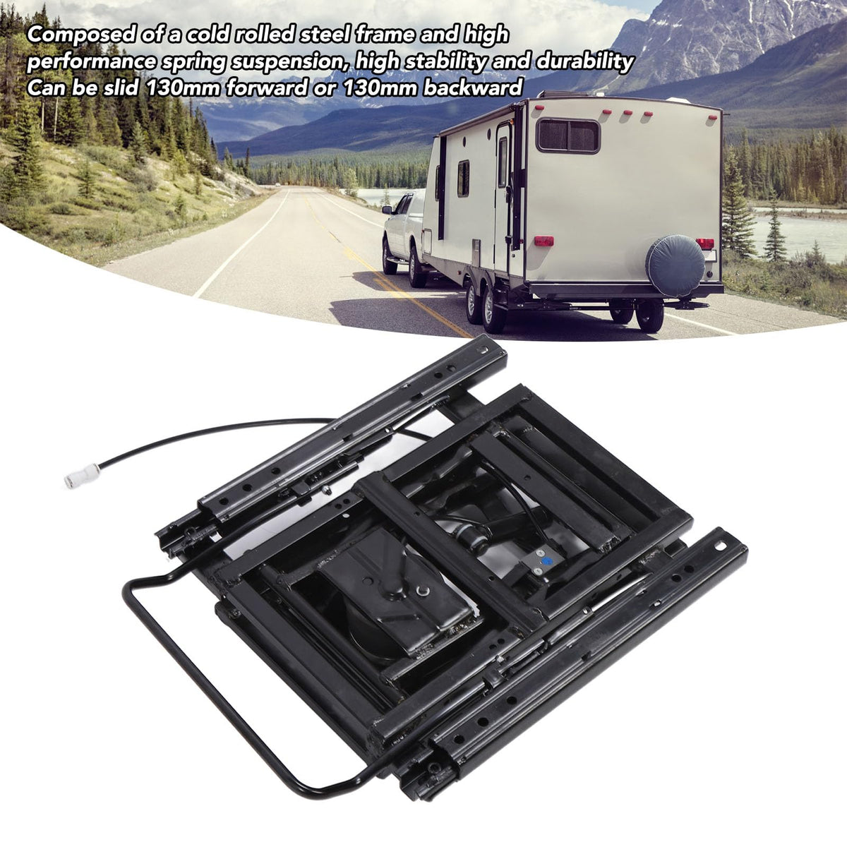 Tissting Heavy Duty Seat Air Suspension Base - Pneumatic Shock Absorbing Suspension Seat Base with Front and Rear Sliding Rails, Reduce Vibration for RV Truck Tractor Construction Vehicles