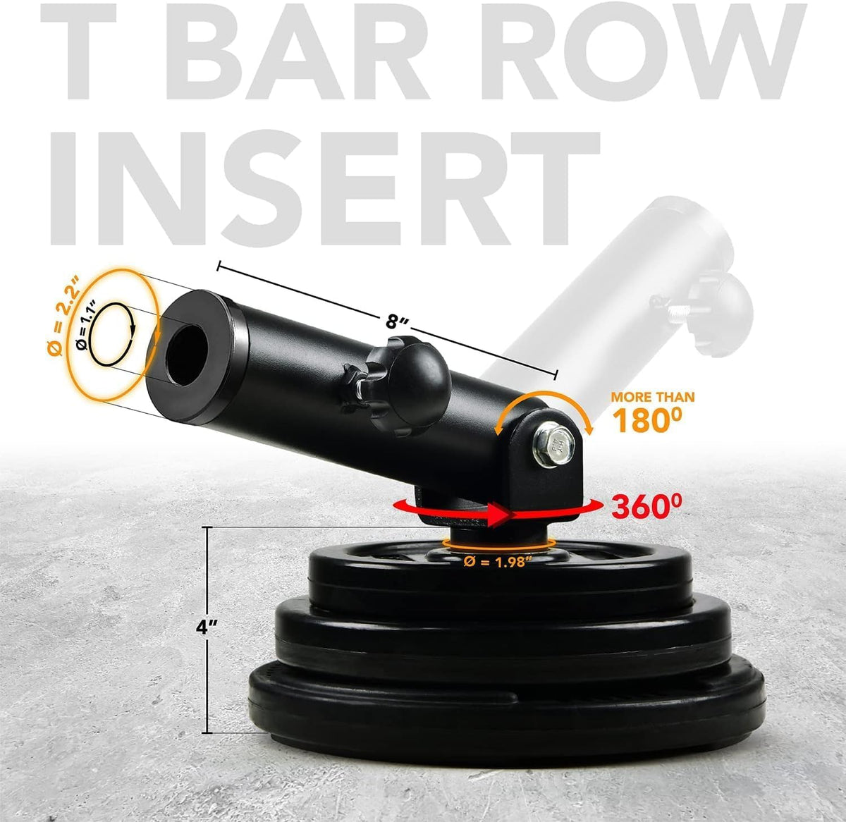 Yes4All Combo T-Bar Row Plate Insert & Viking Press Handle