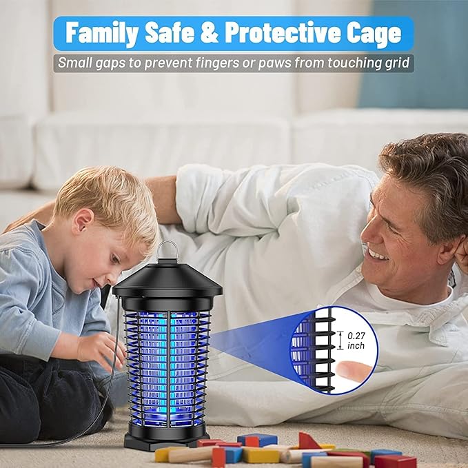 Bug Zapper Outdoor Indoor, Zechuan Electric Mosquito Zapper, Electronic Mosquito Killer Lantern, Waterproof Fly Trap Insect Killer for Home Backyard Patio Garden Camp Site