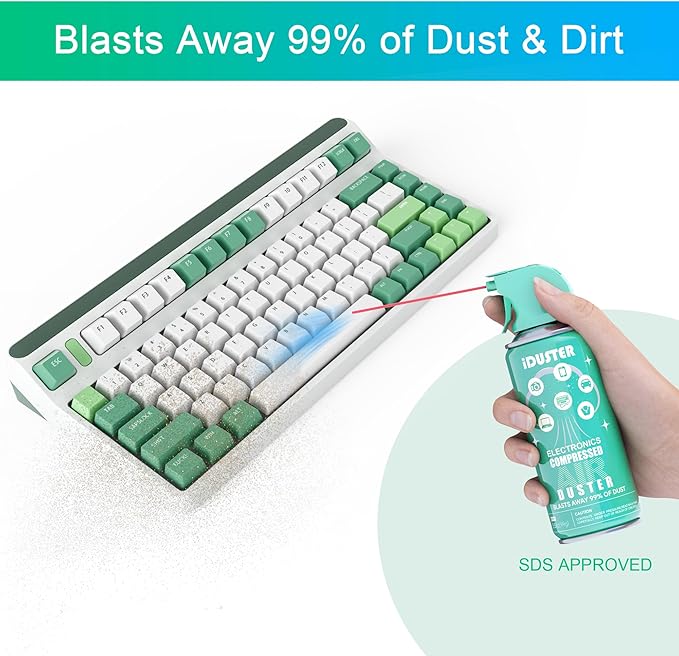 Canned Air Duster Spray for Computers - 3.5oz Keyboard Cleaner, 2PCS