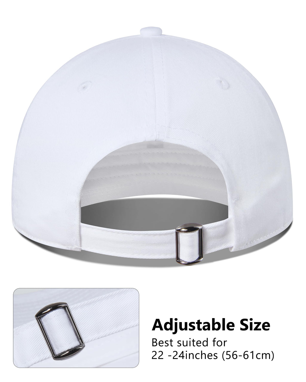 GADIEMKENSD Blank Baseball Cap Washed Cotton Hat for Women Men Unconstructed Soft Basic Hat Unisex Custom Items Plain Caps Dad Hats for Outdoor Sports Golf Running Hiking White