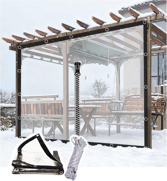 Curtain Patio Enclosure, Water Proof PVC Curtains
