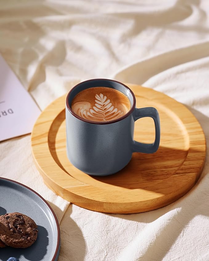 famiware Coffee Mugs Set of 4, Nebula 14oz Coffee Mugs, Ceramic Cup Set with Handle for Latte, Tea, Milk, Cappuccino, Cocoa, Multi-color