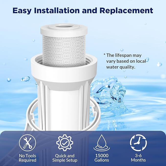 Membrane Solutions 5 Micron 2.5" x 10" CTO Carbon Block Water Filter Cartridge